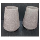 Silver Glass Hurricane Vases