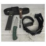 Old Timer Schrade Knife w/ (2) Ammo Belts