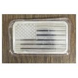 American Flag 5 Troy Oz Silver Bar