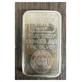 Golden State Mint 5 Troy Oz Silver Bar