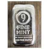 Fine Mint 10 Troy Oz. Silver Bar