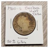 1900-S Barber Half-Dollar 90% Silver