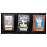 (3) Ken Griffey Jr. Baseball Cards In Plaques