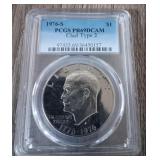 1976-S $1 Pcgs PR69 Dcam Clad Type 2