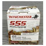 (555) Rounds 22 Long Rifle Ammo