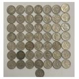 (50) 90% Silver 1946-1951 D&S Roosevelt Dimes