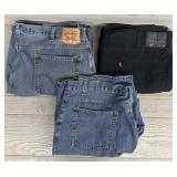 (2) Levi Jean Pants & (1) Faded Glory Jean Shorts