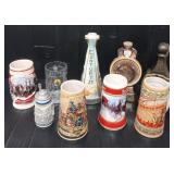 Variety of Beer Mugs & Decanters