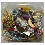 Plastic Jar w/ Misc Jewelry