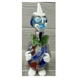 Glass Art Colorful Clown Decanter