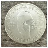 1953 Cuba 25 Centaurs Coin