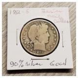 1912-S Barber Half-Dollar 90% Silver Good