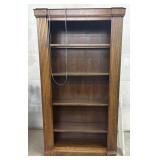 Lighted Mahogany Bookshelf