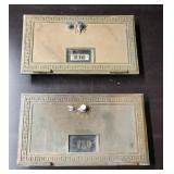 (2) Antique Postal Front Boxes