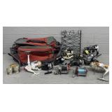 Large Assortment of Fishing Reels w/ Carrying Case