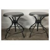 (2) World Market Industrial Stools