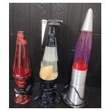 (3) Lava Lamps