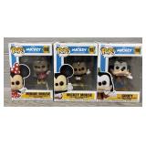 (3) Disney Funko Pops