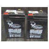 (2) Long Lasting Rechargeable Batteries 6V