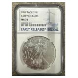 2017 Silver American Eagle NGC MS-70