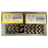 (90) Rounds Winchester 32-20 Ammo & Some Brass