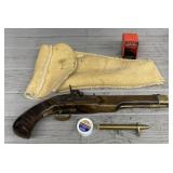 45 Cal Kentucky Black Powder Pistol w/ Accessories