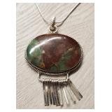 Native Sterling Chrysoprase Necklace