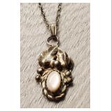 Navajo Sterling Pink Mother of Pearl Necklace