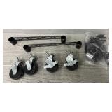 Disassembled Clothes Rack w/ (4) Caster Wheels