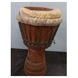 Vintage Hand Carved African Djembe Drum #3