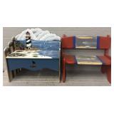 (2) Wooden Childrenï¿½s Benches