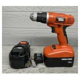 Black & Decker 18V Drill, Charger, & (2) Batteries