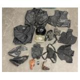 Assortment of Various Biker Gear