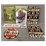 (6) Various Metal Signs