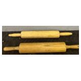 (2) Wood Rolling Pins