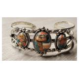 Sterling Silver Spiny Oyster Copper Bracelet