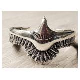 Native Sterling Silver Eagle Cuff Bracelet