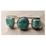 Sterling Silver & Turquoise Cuff Bracelet