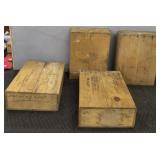 (4) Wood Crates