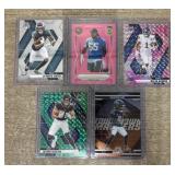 (5) Various Football Cards