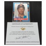 Roberto Alomar Signed Trading Card W/COA