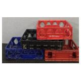 (4) Plastic Coca Cola/Pepsi Crates