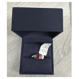 Lab Created Ruby 10K Yellow Gold Ring