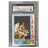 1974-75 Topps Jerry West Graded 6 Card