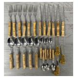Bamboo Silverware Set & (3) Joie de Vivre Knives