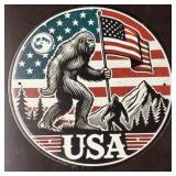 Metal 'USA Sasquatch' Sign