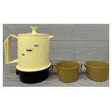 1970s Poly Perk Coffee Percolator w/ (2) Cups