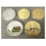 (5) Commemorative Coins