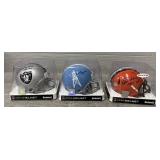 (3) Riddell Autographed Mini Football Helmets