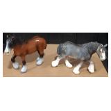 (2) Collectable Clydesdale Horses